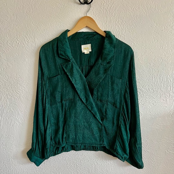 Maeve Tops - Maeve Green Paisley Blouse